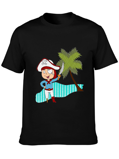 Camiseta Negra con Diseño Pirata Infantil