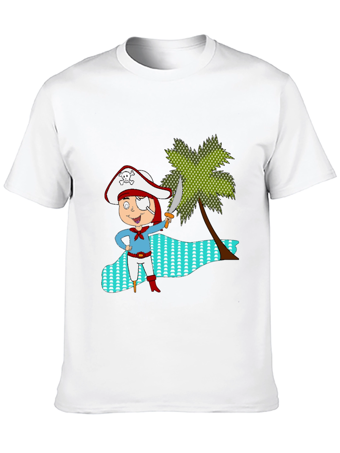 Camiseta Negra con Diseño Pirata Infantil