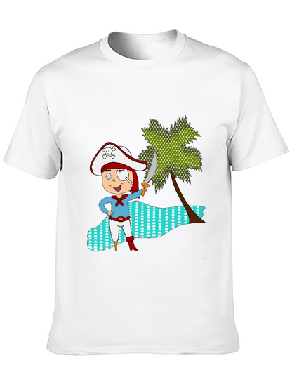 Camiseta Negra con Diseño Pirata Infantil