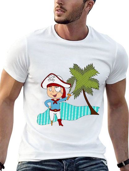 Camiseta Negra con Diseño Pirata Infantil