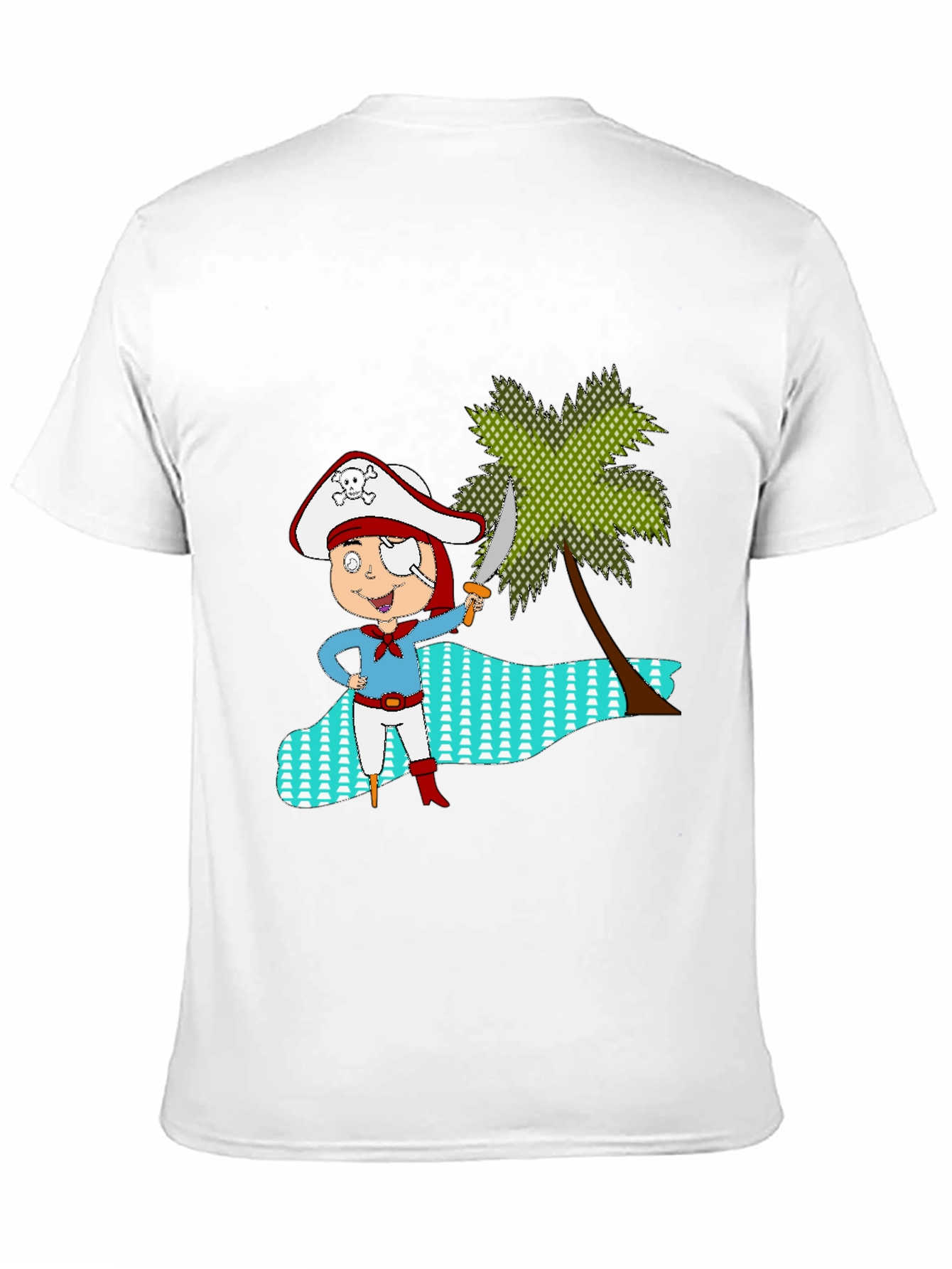 Camiseta Negra con Diseño Pirata Infantil