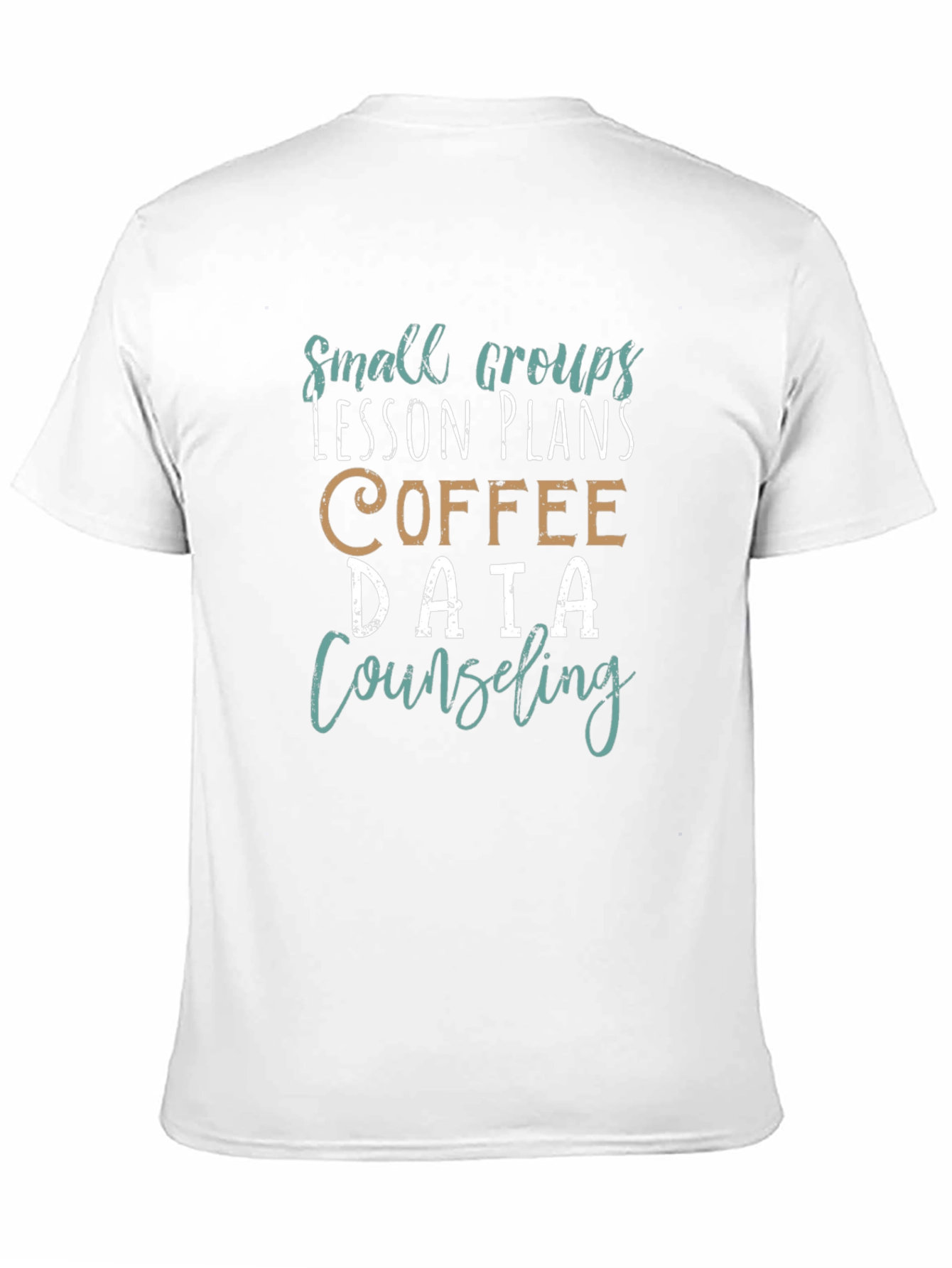 Camiseta Negra Estampada: Grupos Lecciones Café Datos