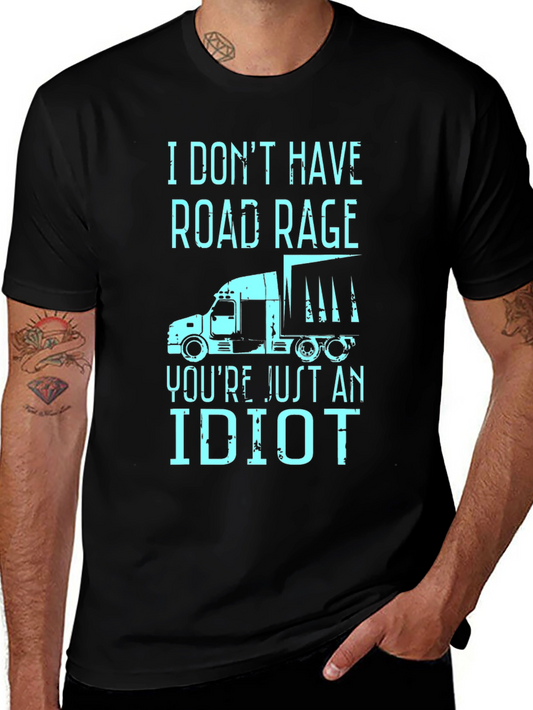 Camiseta Negra con Diseño Humorístico de Conducción