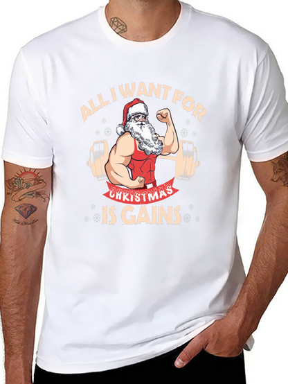 Camiseta Negra Navideña para Amantes del Fitness