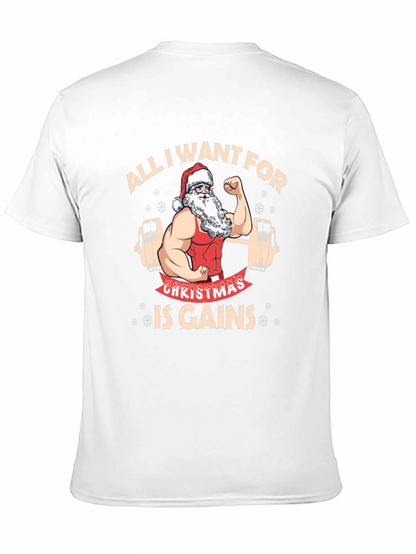 Camiseta Negra Navideña para Amantes del Fitness