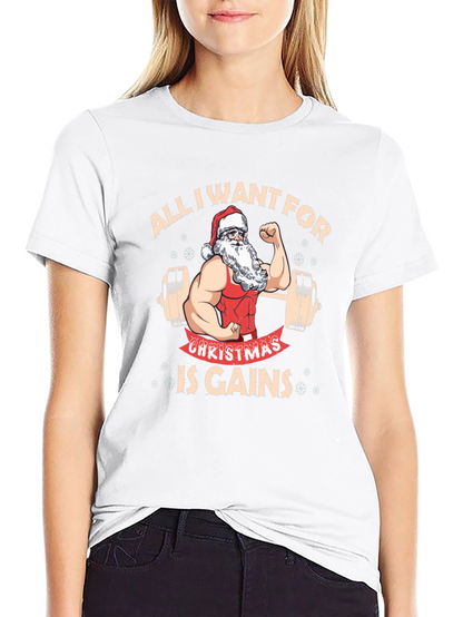 Camiseta Negra Navideña para Amantes del Fitness