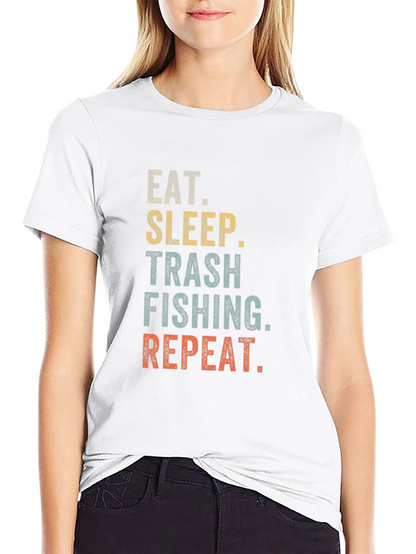 Camiseta Eat Sleep Trash Fishing Repeat para Hombre