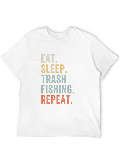 Camiseta Eat Sleep Trash Fishing Repeat para Hombre