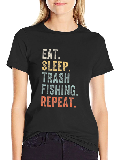 Camiseta Eat Sleep Trash Fishing Repeat para Hombre