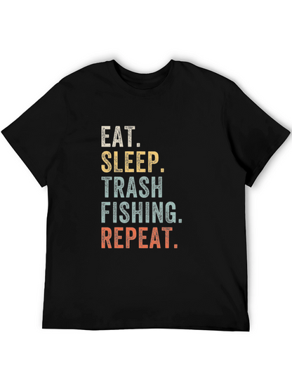 Camiseta Eat Sleep Trash Fishing Repeat para Hombre