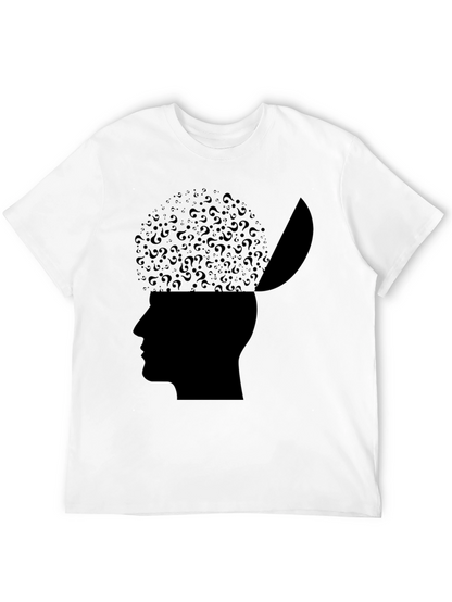 Camiseta Hombre: Mente Abierta Cuestionamientos