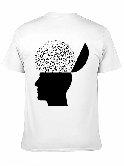 Camiseta Hombre: Mente Abierta Cuestionamientos