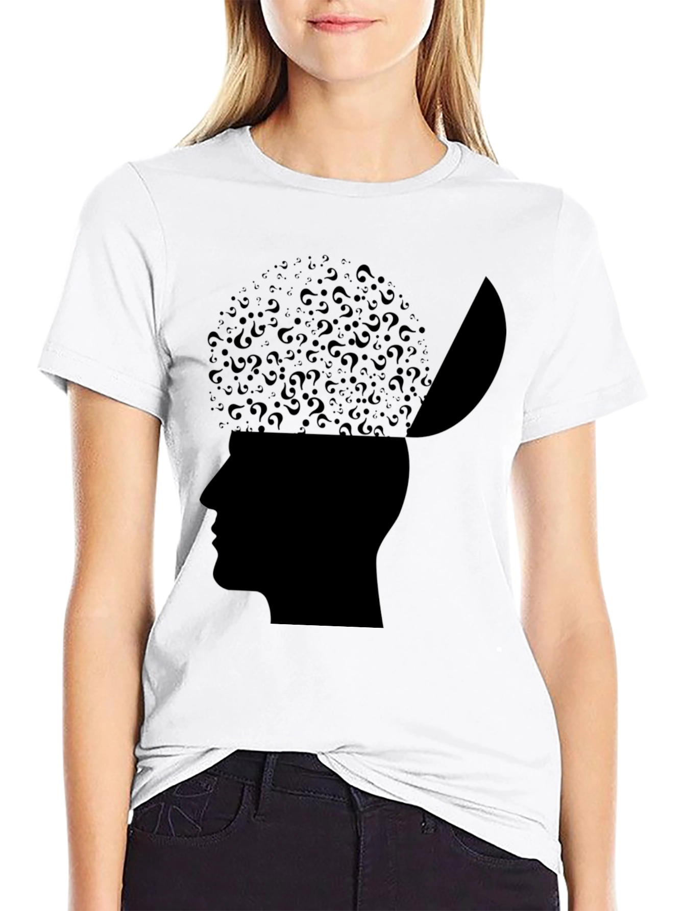 Camiseta Hombre: Mente Abierta Cuestionamientos