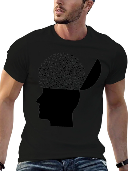 Camiseta Hombre: Mente Abierta Cuestionamientos