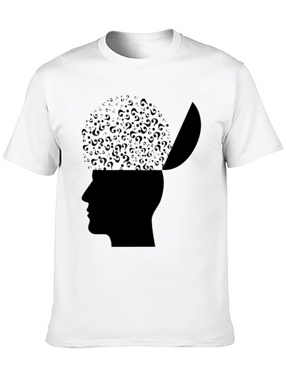 Camiseta Hombre: Mente Abierta Cuestionamientos