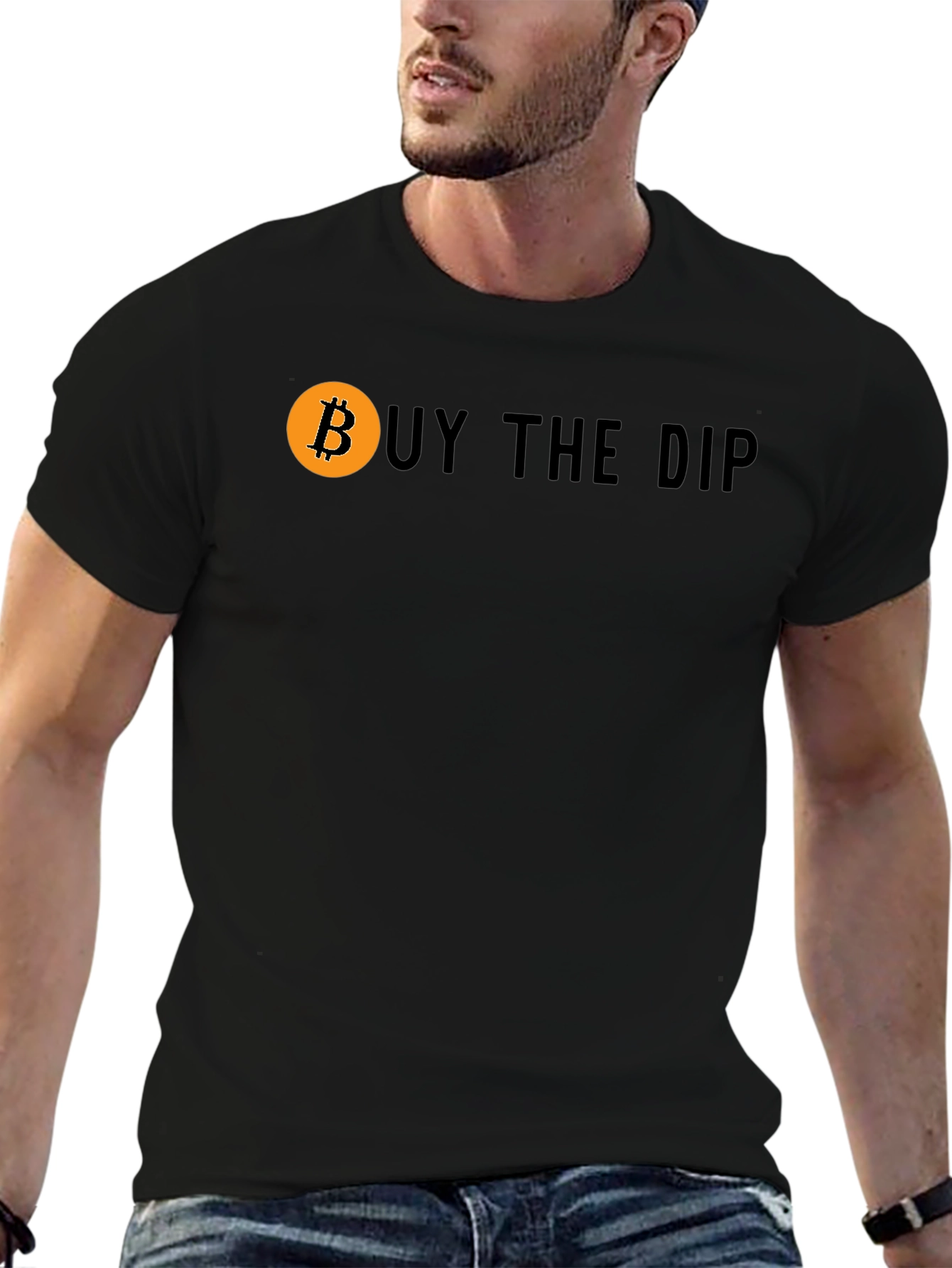 Camiseta Negra Buy The Dip Bitcoin