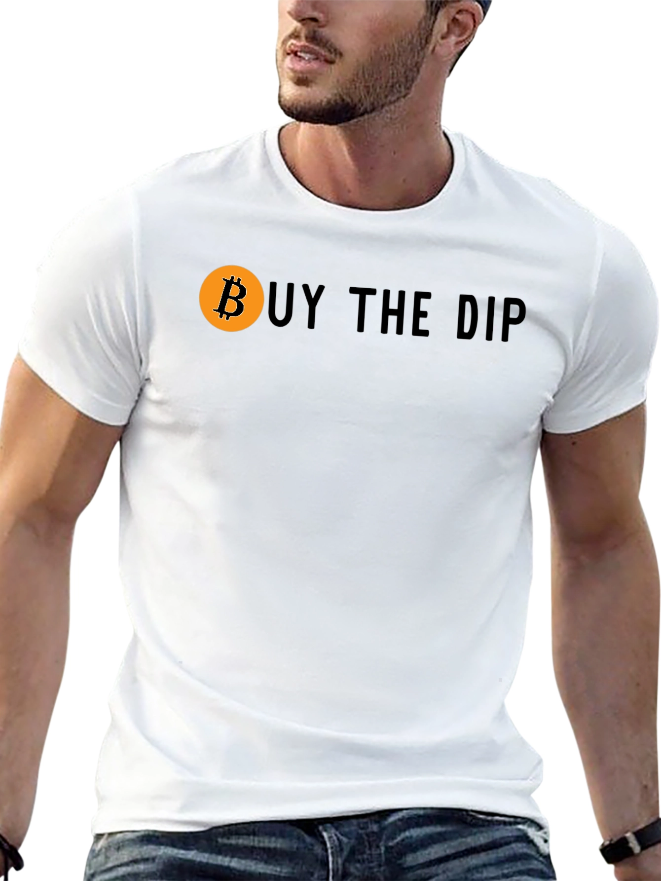 Camiseta Negra Buy The Dip Bitcoin