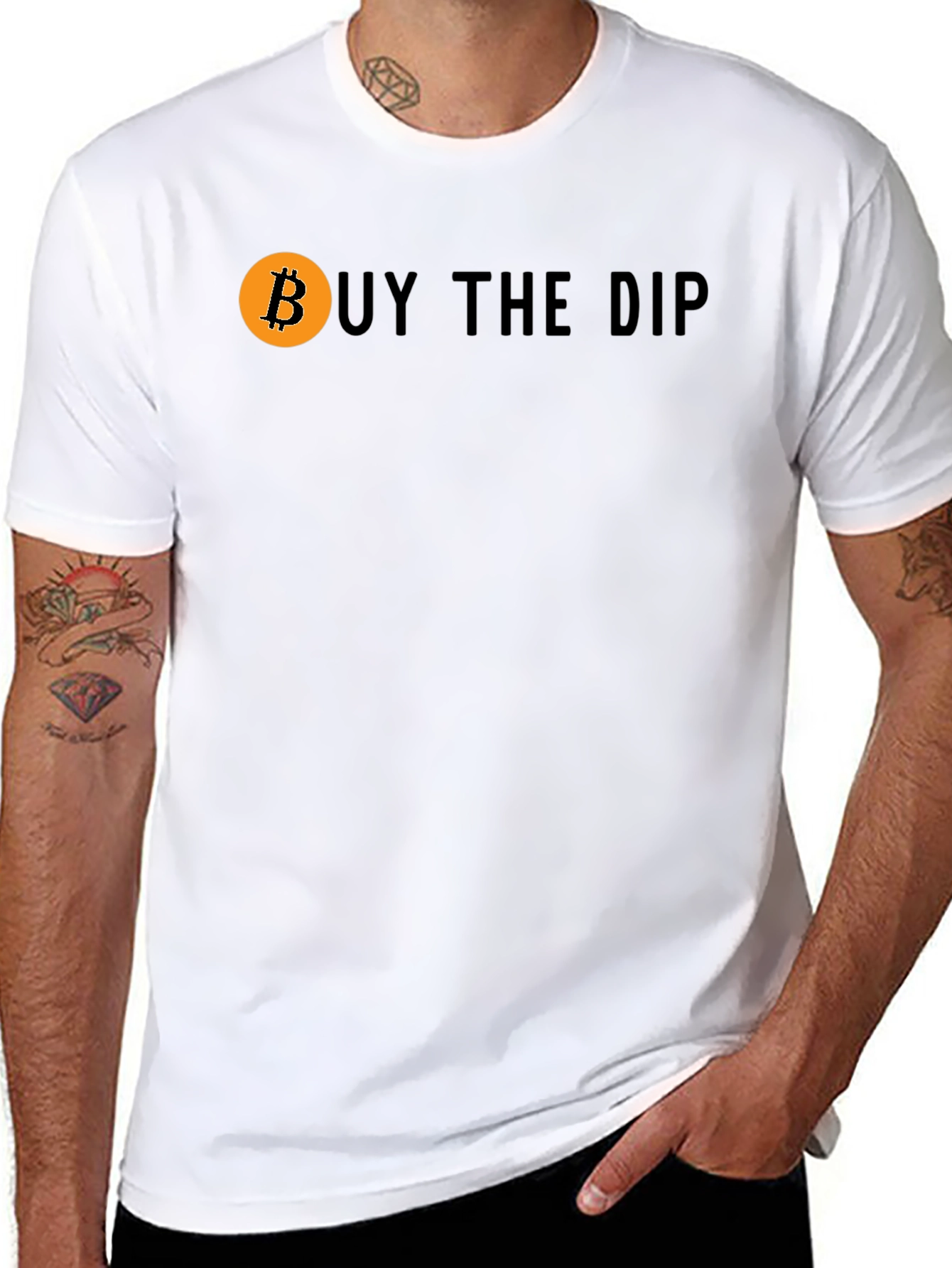 Camiseta Negra Buy The Dip Bitcoin