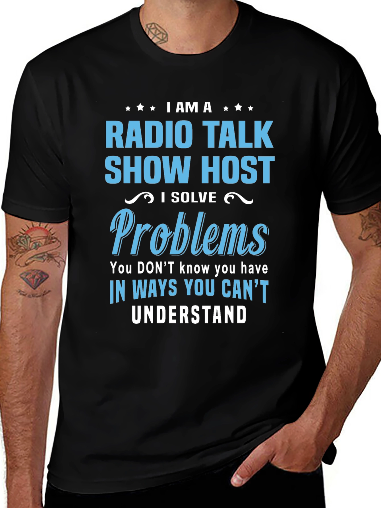 Camiseta Negra de Radio Talk Show Host