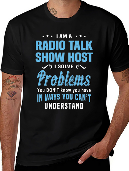 Camiseta Negra de Radio Talk Show Host