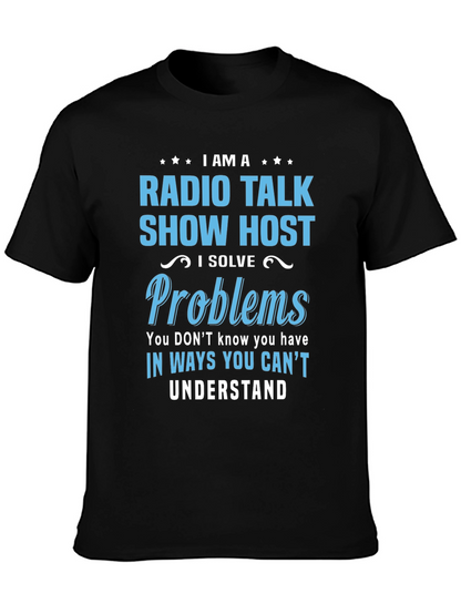 Camiseta Negra de Radio Talk Show Host
