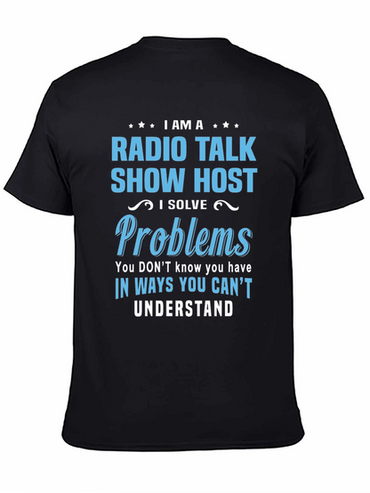 Camiseta Negra de Radio Talk Show Host