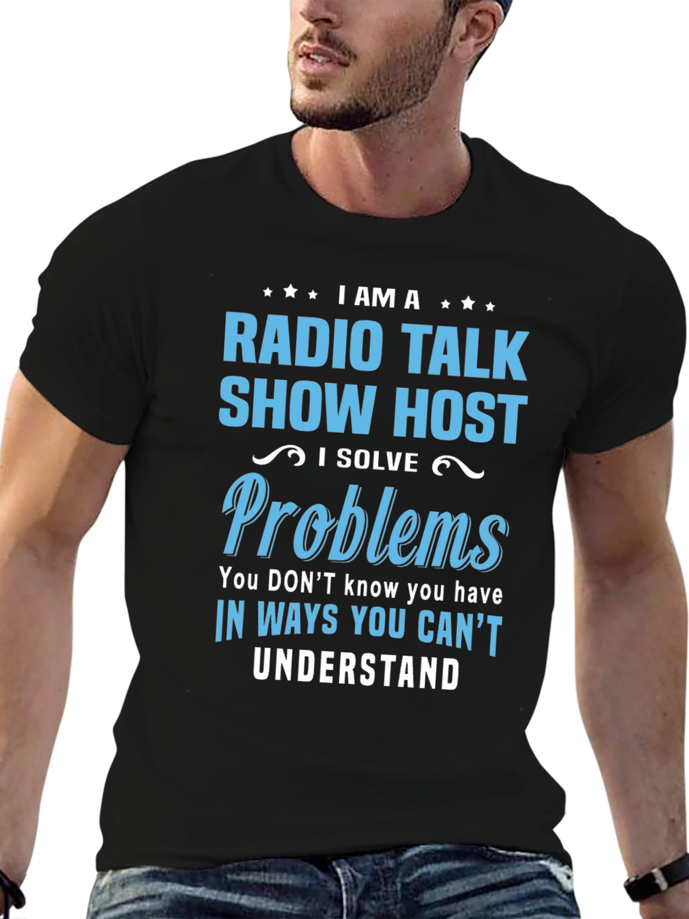 Camiseta Negra de Radio Talk Show Host