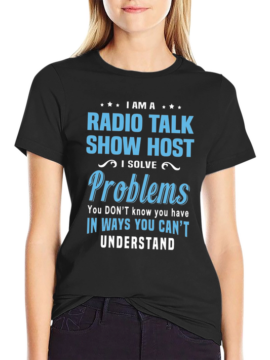 Camiseta Negra de Radio Talk Show Host