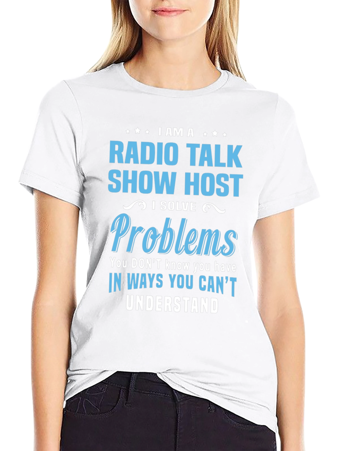 Camiseta Negra de Radio Talk Show Host