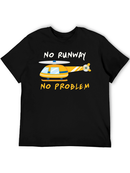 Camiseta Negra Helicóptero - Sin Pista No Hay Problema