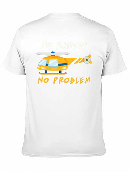 Camiseta Negra Helicóptero - Sin Pista No Hay Problema