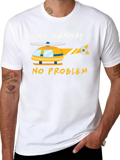 Camiseta Negra Helicóptero - Sin Pista No Hay Problema