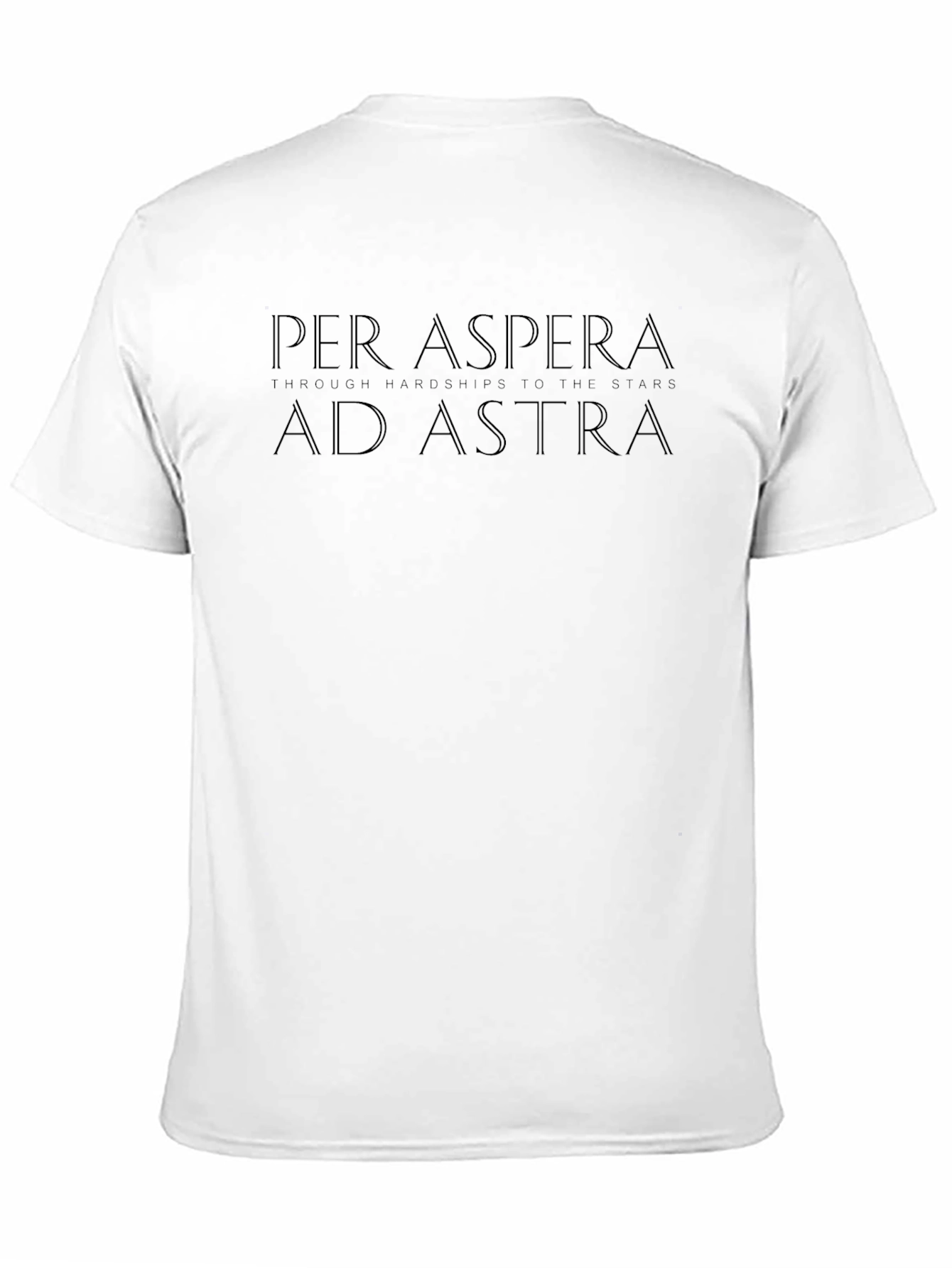 Camiseta Negra Per Aspera Ad Astra - Hombre
