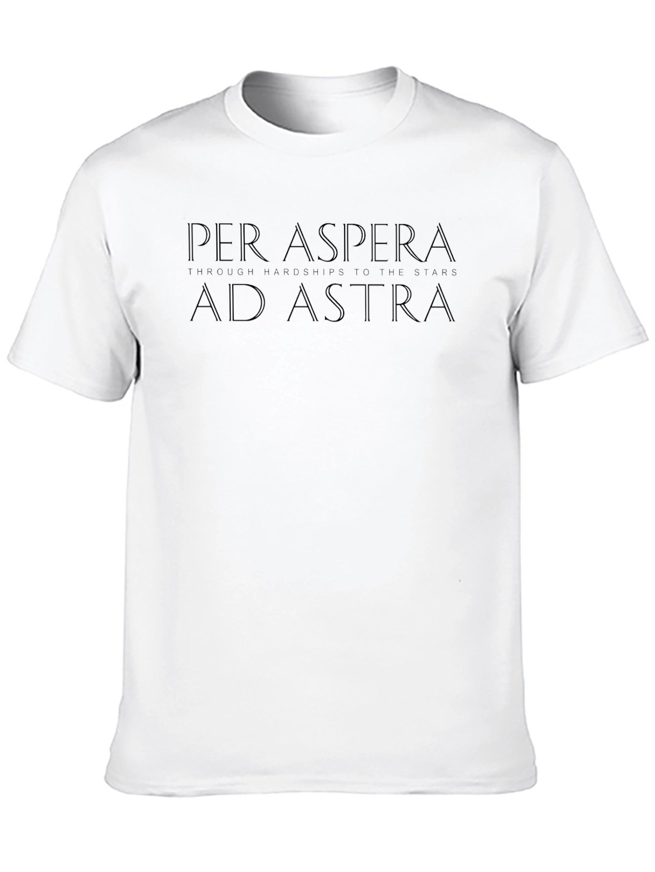 Camiseta Negra Per Aspera Ad Astra - Hombre
