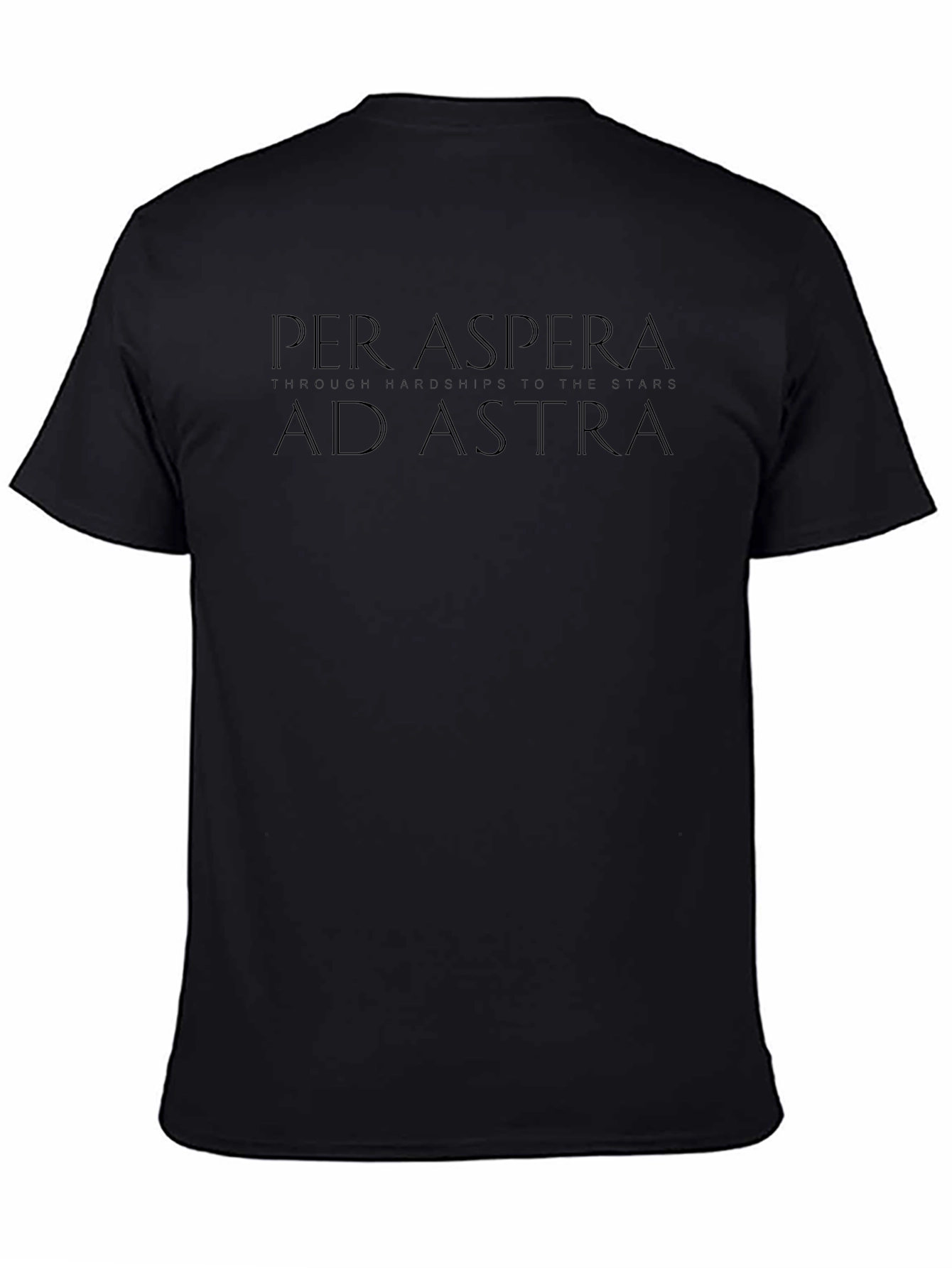 Camiseta Negra Per Aspera Ad Astra - Hombre