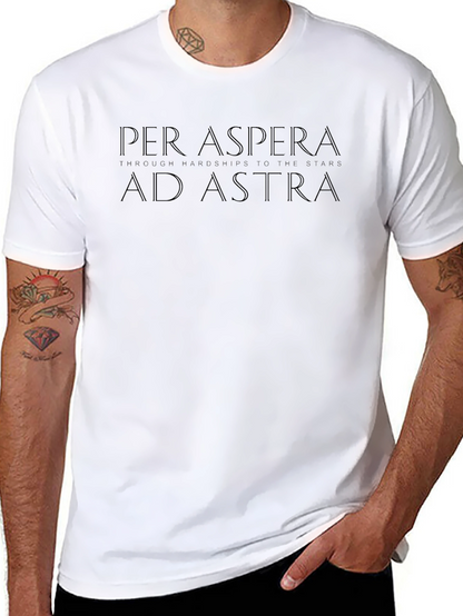 Camiseta Negra Per Aspera Ad Astra - Hombre