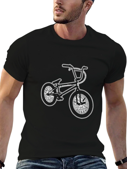 Camiseta Negra con Diseño de Bicicleta BMX
