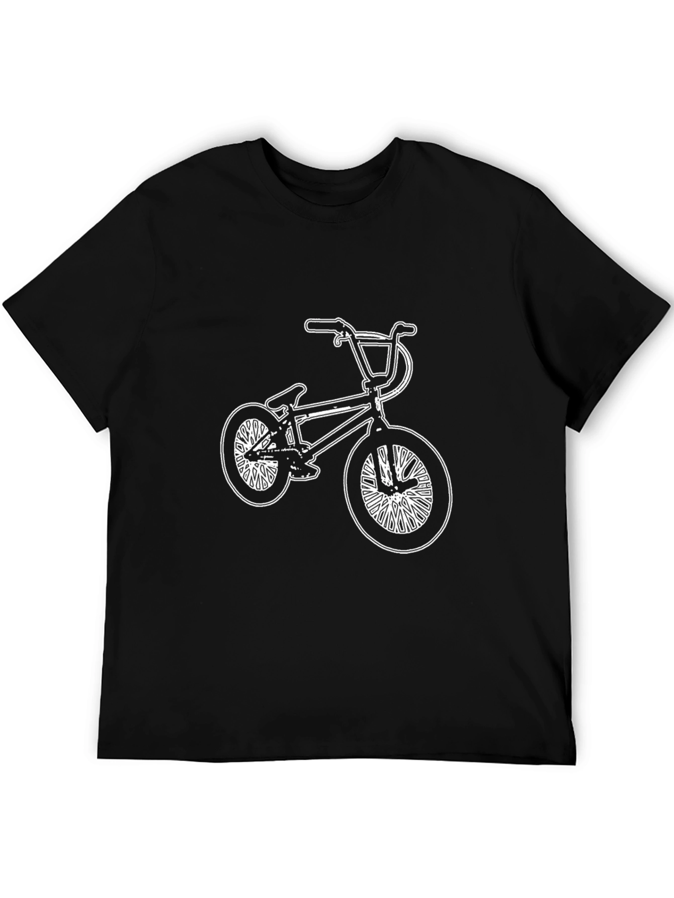 Camiseta Negra con Diseño de Bicicleta BMX