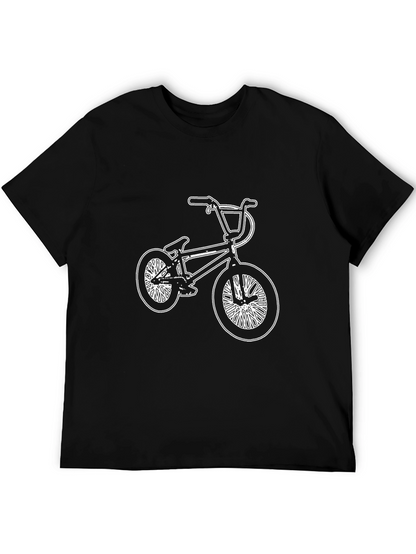 Camiseta Negra con Diseño de Bicicleta BMX