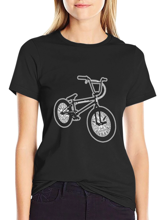 Camiseta Negra con Diseño de Bicicleta BMX