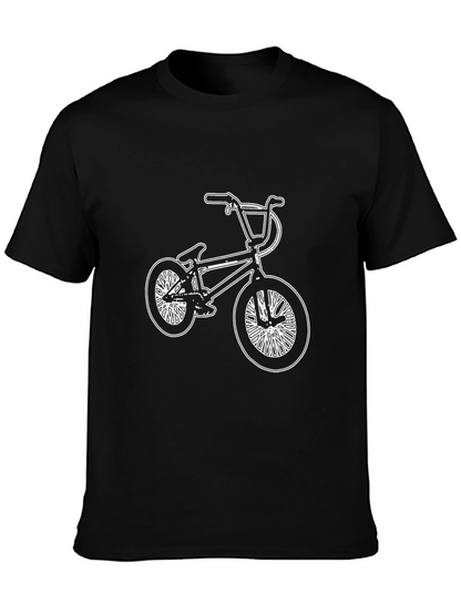 Camiseta Negra con Diseño de Bicicleta BMX