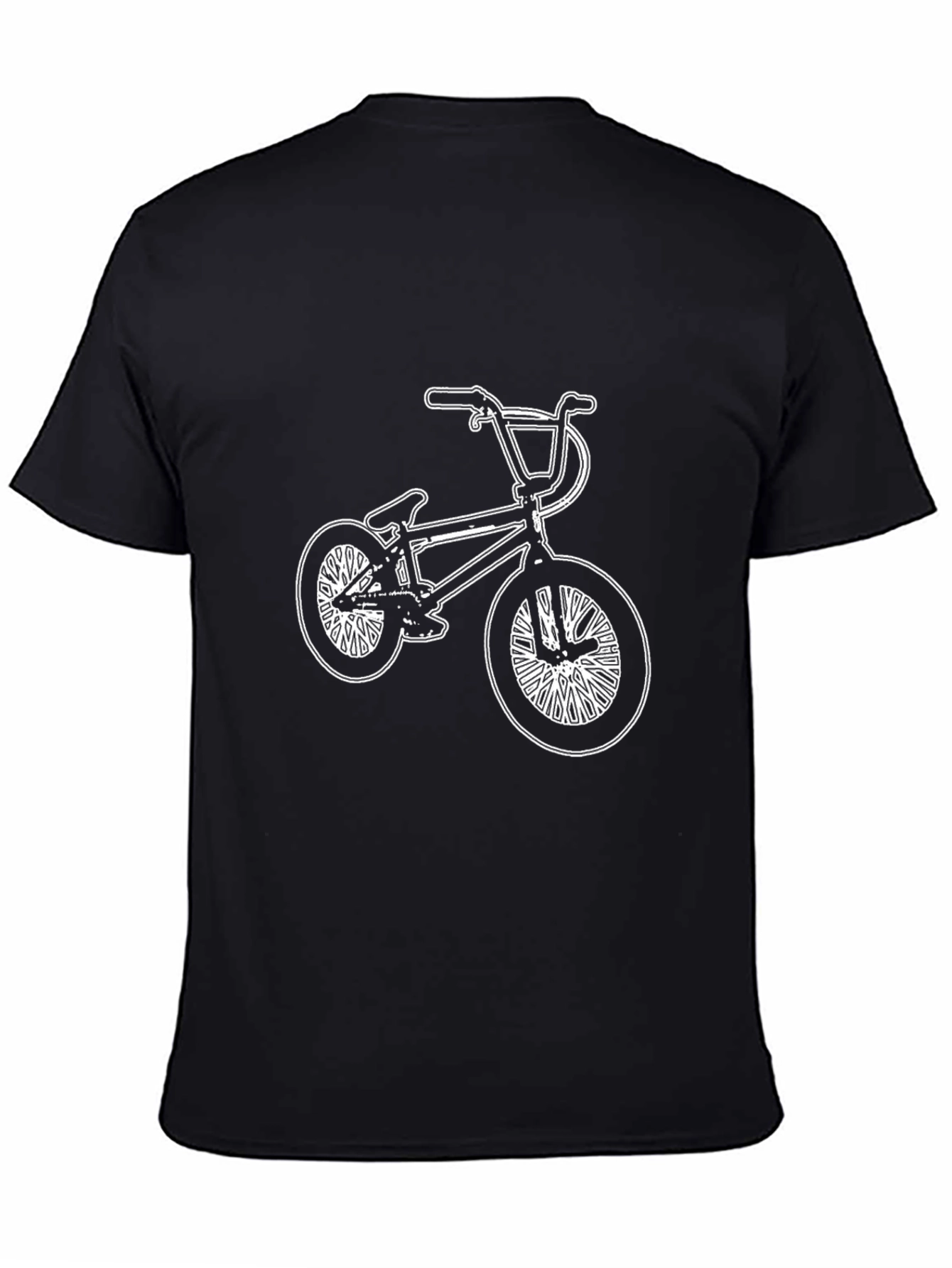 Camiseta Negra con Diseño de Bicicleta BMX