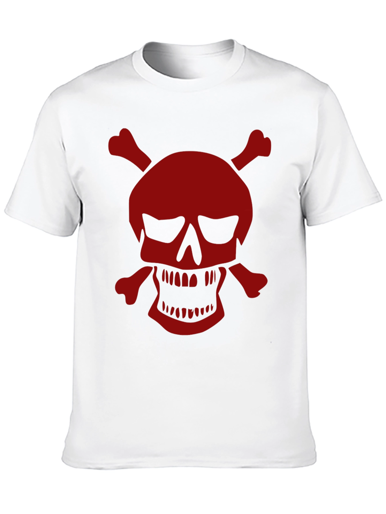 Camiseta Negra con Calavera Pirata Roja
