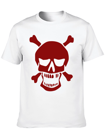 Camiseta Negra con Calavera Pirata Roja