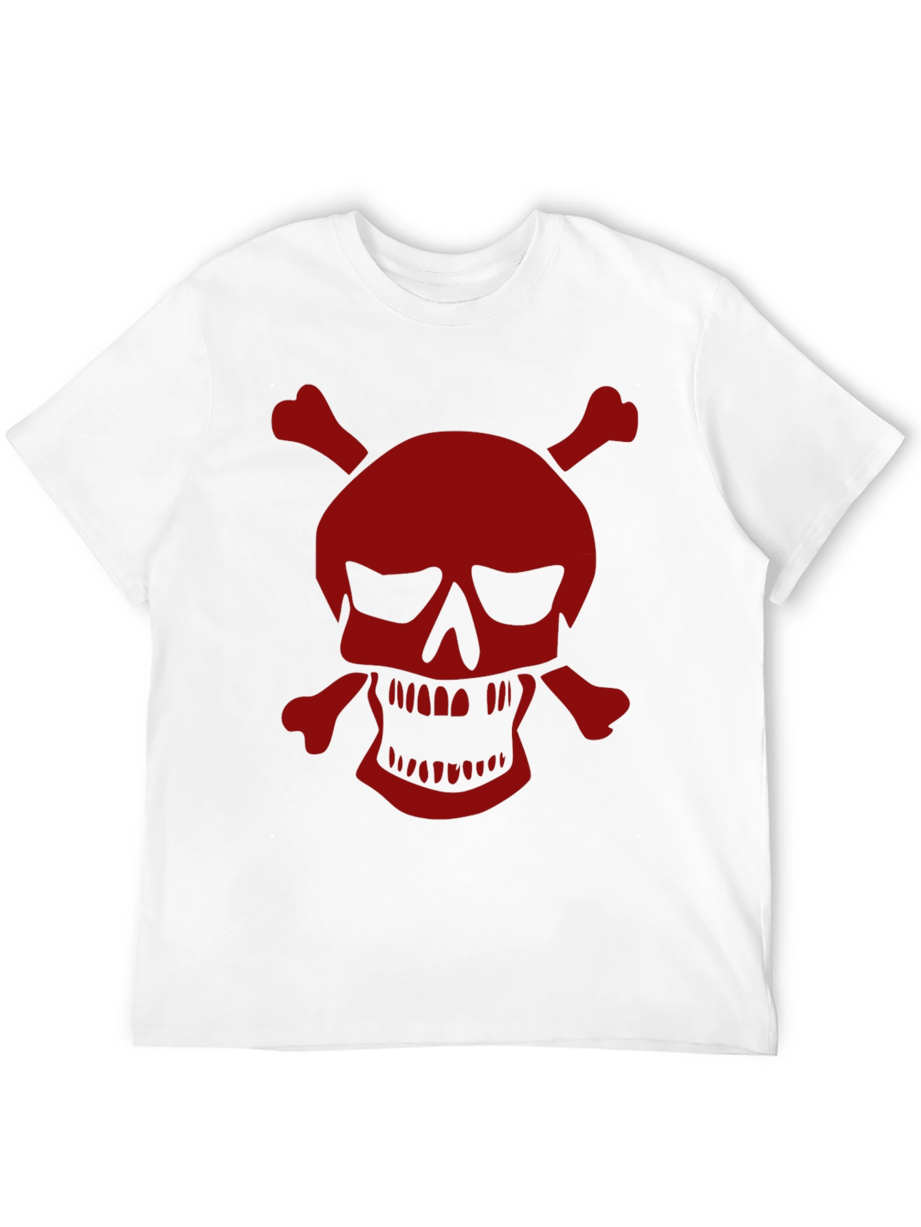 Camiseta Negra con Calavera Pirata Roja