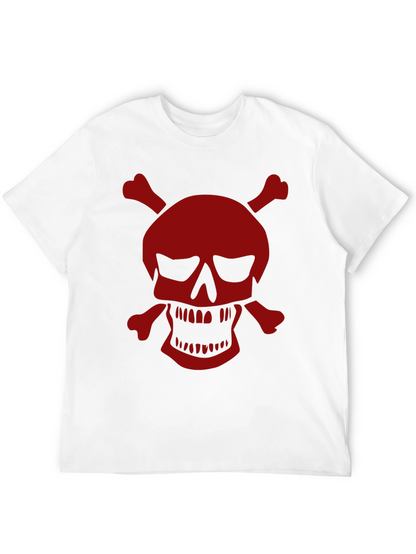 Camiseta Negra con Calavera Pirata Roja