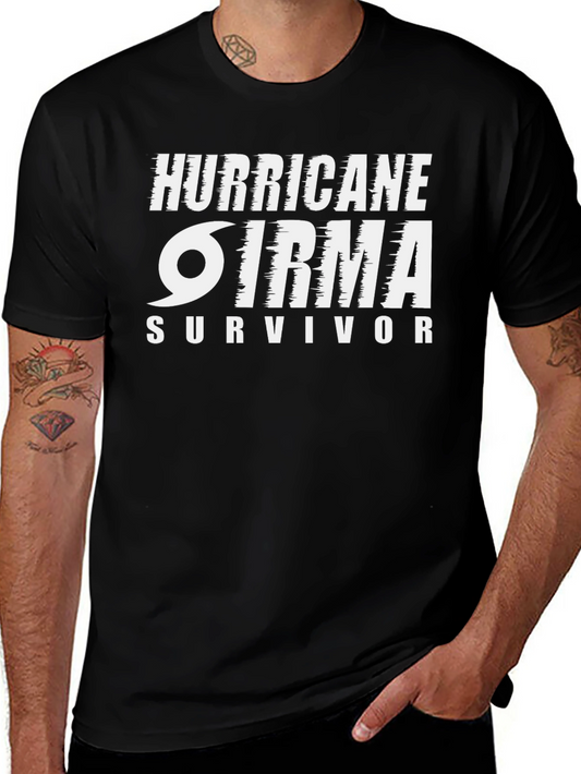 Camiseta Negro Huracán Irma Survivor