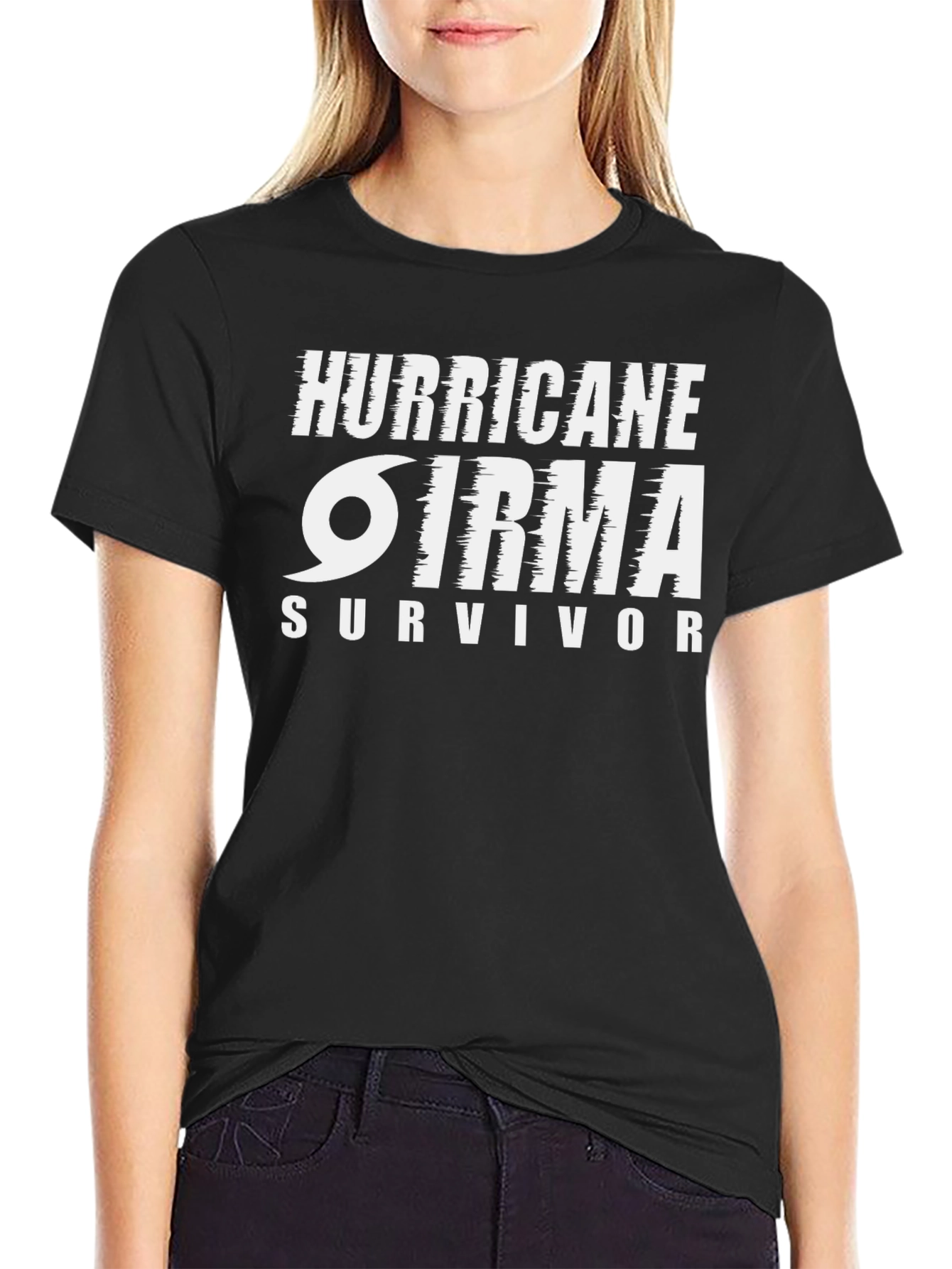 Camiseta Negro Huracán Irma Survivor