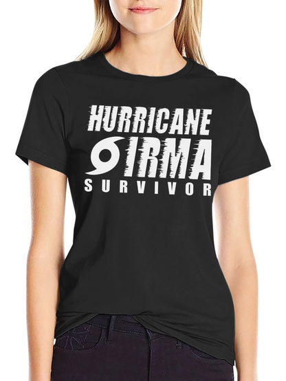 Camiseta Negro Huracán Irma Survivor