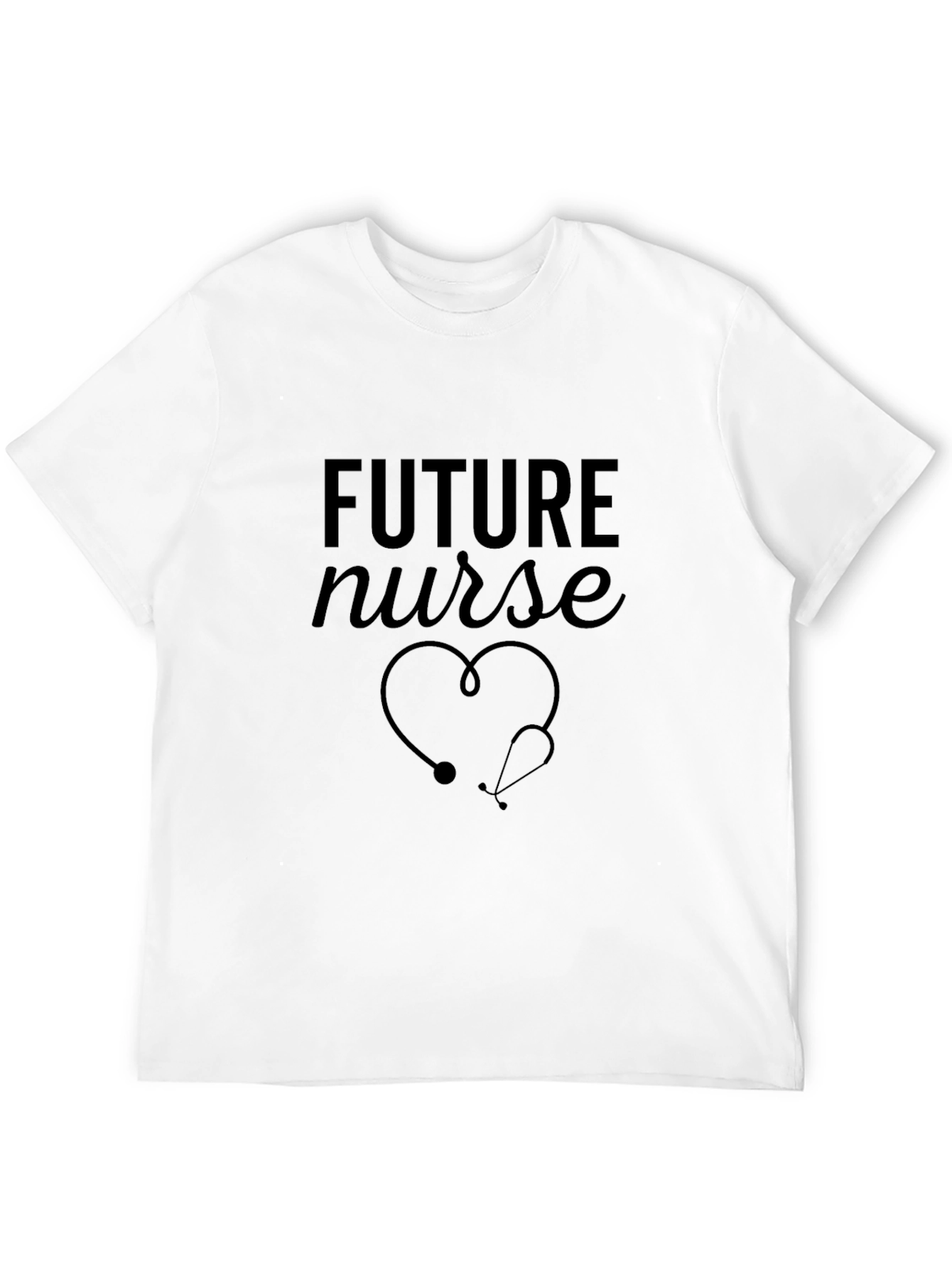 Camiseta Negra Future Nurse para Estudiantes de Enfermería